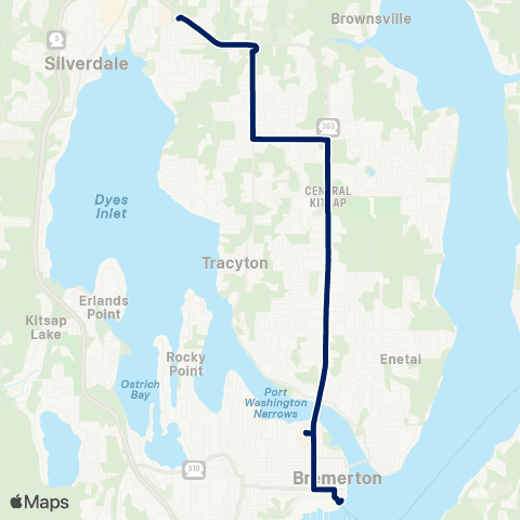 Kitsap Transit Bremerton-Silverdale East map