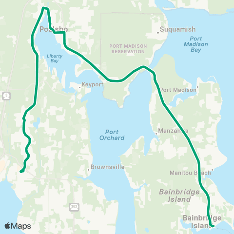 Kitsap Transit Silverdale / Bainbridge map