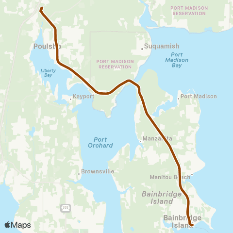 Kitsap Transit Poulsbo / Bainbridge map