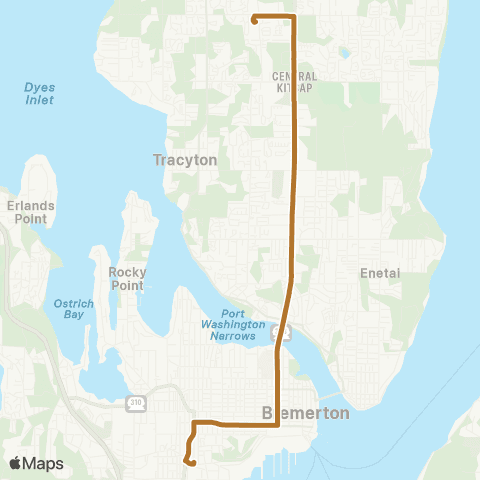 Kitsap Transit Crossroads map