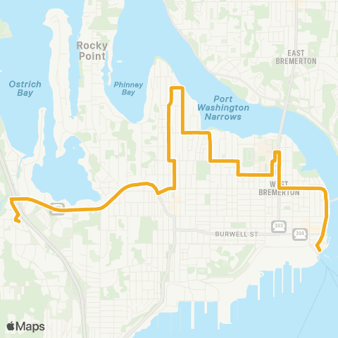 Kitsap Transit Olympic College map