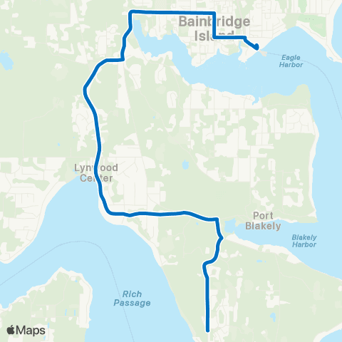 Kitsap Transit Fort Ward map