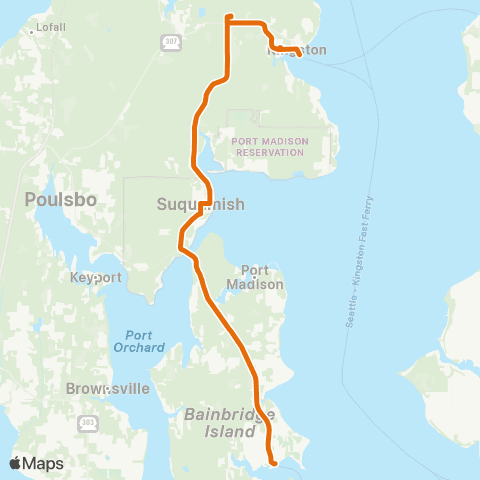 Kitsap Transit Kingston / Bainbridge map