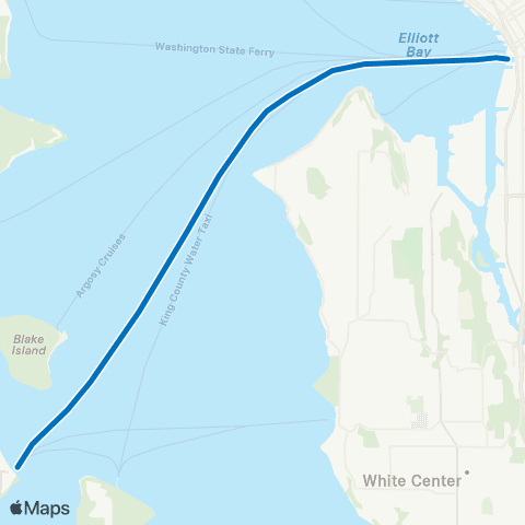 Kitsap Transit Southworth to Seattle map