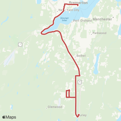 Kitsap Transit Burley map