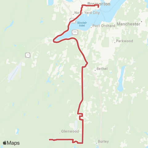 Kitsap Transit Horseshoe Lake map