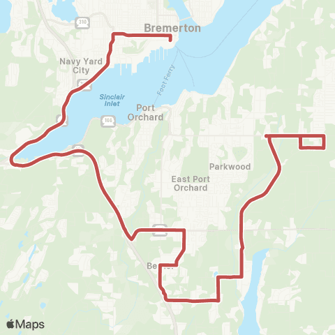 Kitsap Transit Phillips / Bielmeier map