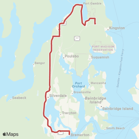 Kitsap Transit Port Gamble map