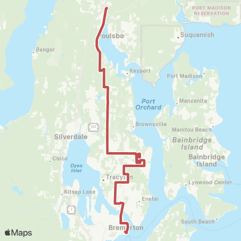 Kitsap Transit Woodmere map