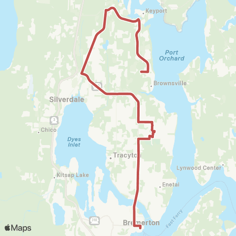 Kitsap Transit Central Valley Loop map