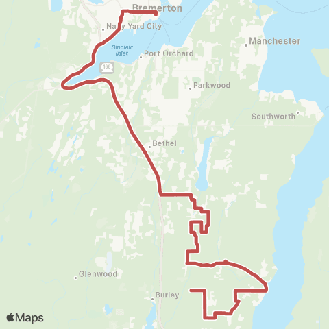 Kitsap Transit Olalla map