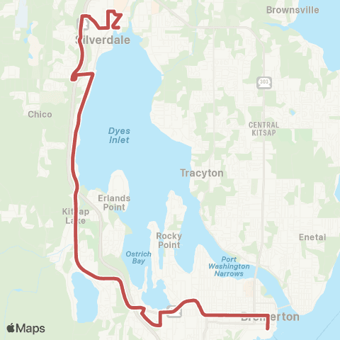 Kitsap Transit Chico map