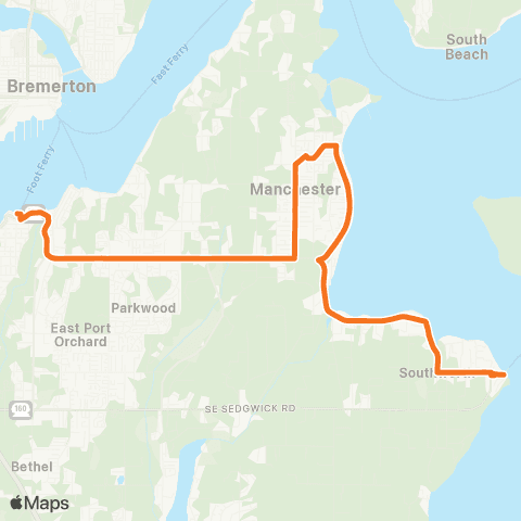 Kitsap Transit Southworth map