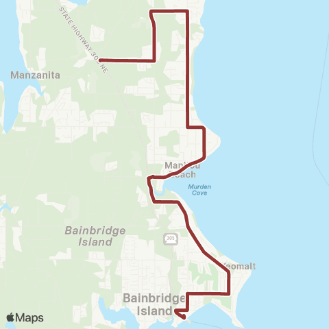 Kitsap Transit Sunrise map