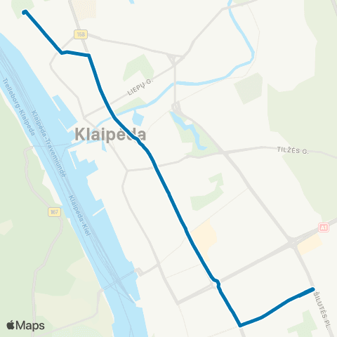 Klaipėdos keleivinis transportas Sportininkų G. - Debreceno G. map