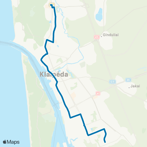 Klaipėdos keleivinis transportas Jūrininkų St. - Ligoninės map