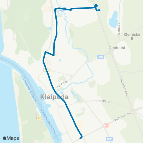 Klaipėdos keleivinis transportas Arena - Klipščiai map