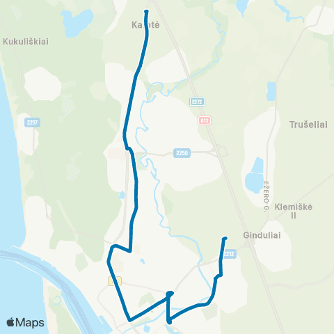 Klaipėdos keleivinis transportas Paupiai - Kalotė map