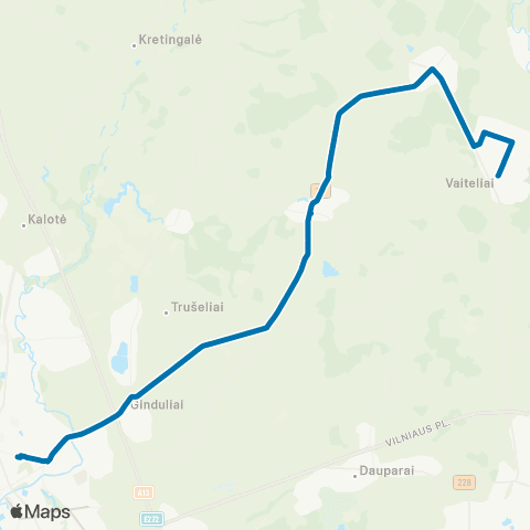 Klaipėdos keleivinis transportas Autobusų Stotis - Vaiteliai map