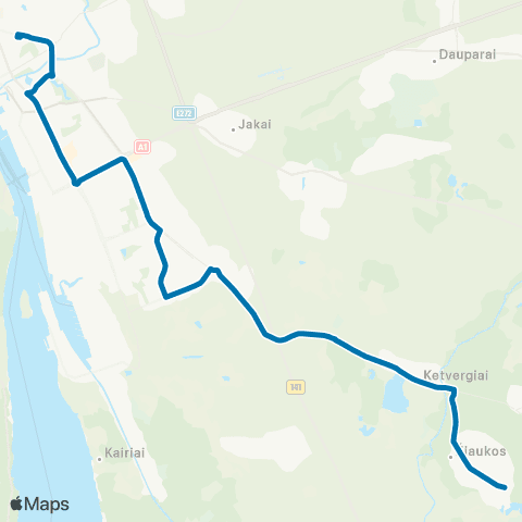 Klaipėdos keleivinis transportas Autobusų Stotis - Šernų Sodai map