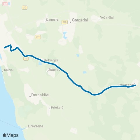 Klaipėdos keleivinis transportas Kurėno St. - Agluonėnai map
