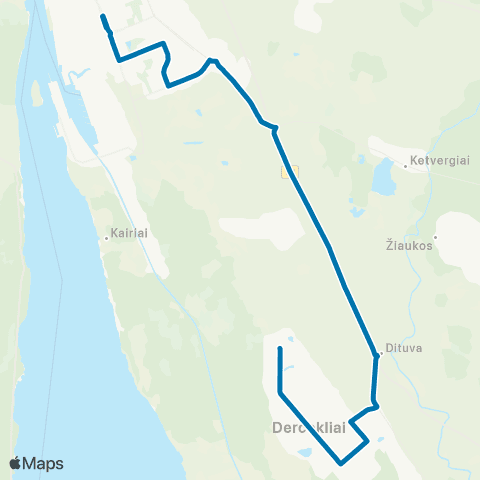 Klaipėdos keleivinis transportas Klaipėda (Naujojo Turgaus St.) - Dituva map