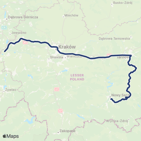 Koleje Małopolskie Koleje Małopolskie map