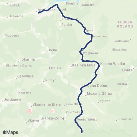 Koleje Małopolskie  map