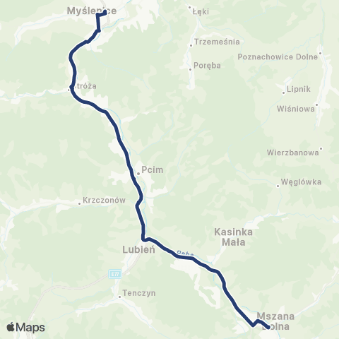 Koleje Małopolskie  map