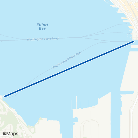 King County Water Taxi West Seattle Route map
