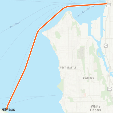 King County Water Taxi Vashon Route map