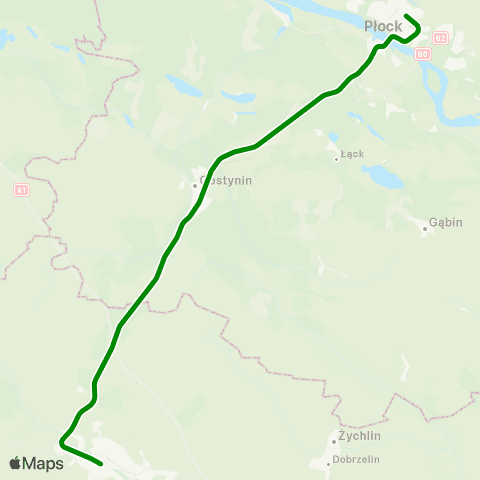 Koleje Mazowieckie Kutno — Sierpc map
