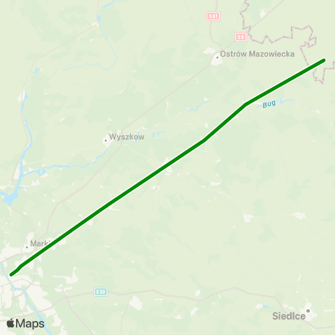 Koleje Mazowieckie Warszawa — Małkinia map