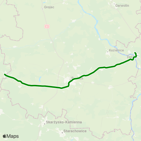 Koleje Mazowieckie Dęblin — Radom map