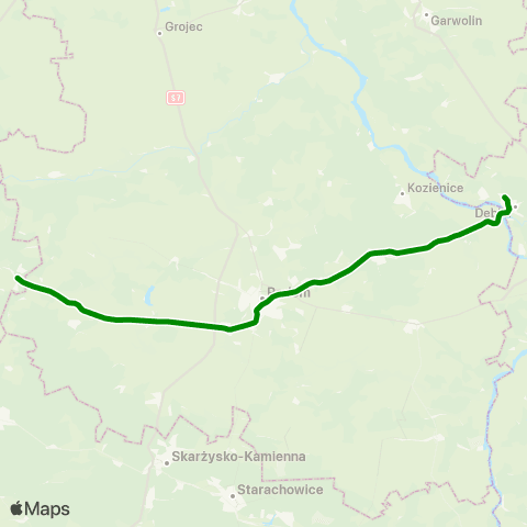 Koleje Mazowieckie Radom — Drzewca map