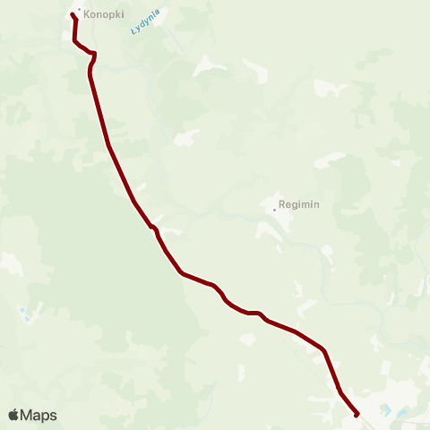 Koleje Mazowieckie Warszawa — Działdowo (Zastępcza Komunikacja Autobusowa) map