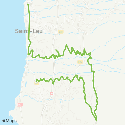 Kar'Ouest Mairie de St-Leu - Cité Lelièvre - Grand Fond - Chemin Georges Thenor map