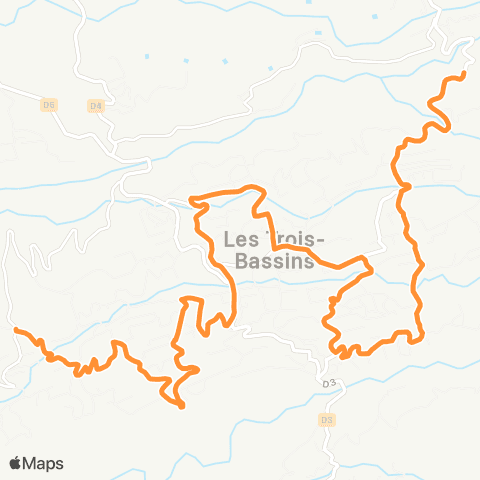 Kar'Ouest Bois-de-Nèfles - Mairie de Trois-Bassins - Château d'Eau - Ch. Béton map