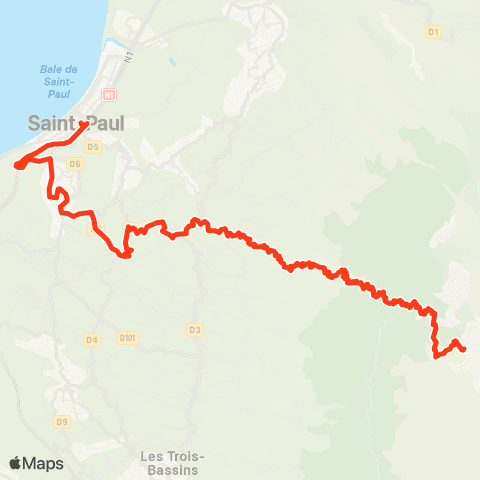 Kar'Ouest Maïdo - Le Guillaume - Plateau Caillou - Gare de St-Paul map