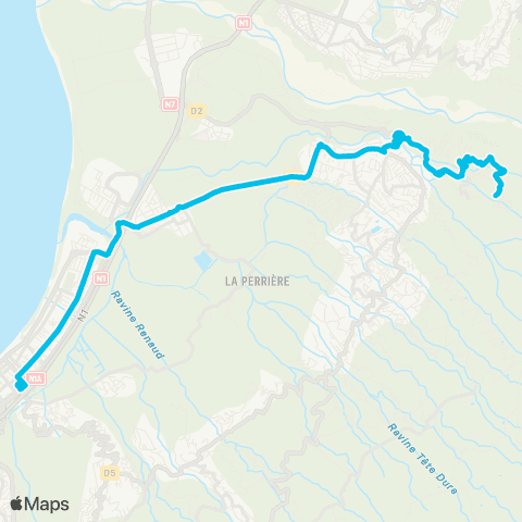 Kar'Ouest Gare routière de St-Paul - Sans Soucis map