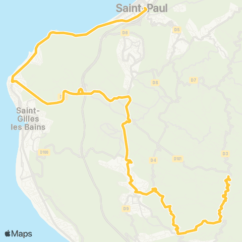 Kar'Ouest Gare rout. de St-Paul - Villentroy - Pausé map