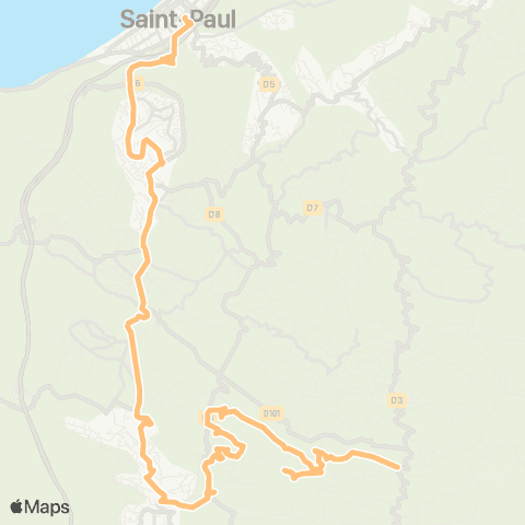 Kar'Ouest Chemin Romély – Piton Léon – PE La Saline – Gare rout. de St-Paul map
