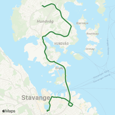 Kolumbus Busslinje i Rogaland map