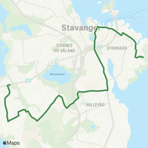 Kolumbus Busslinje i Rogaland map