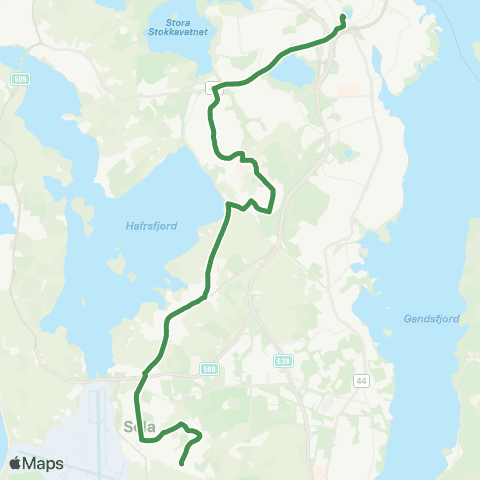 Kolumbus Busslinje i Rogaland map