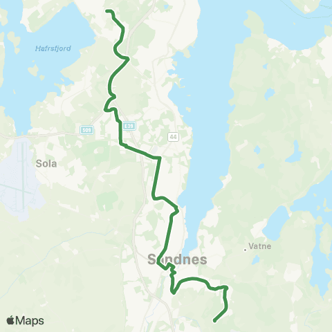 Kolumbus Busslinje i Rogaland map