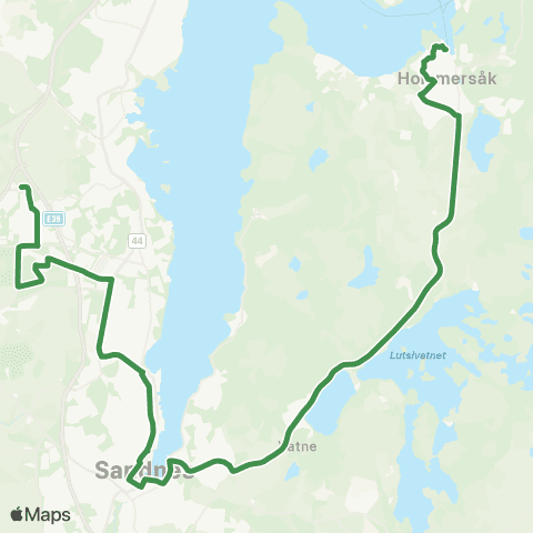 Kolumbus Busslinje i Rogaland map
