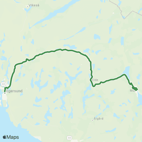 Kolumbus Busslinje i Rogaland map