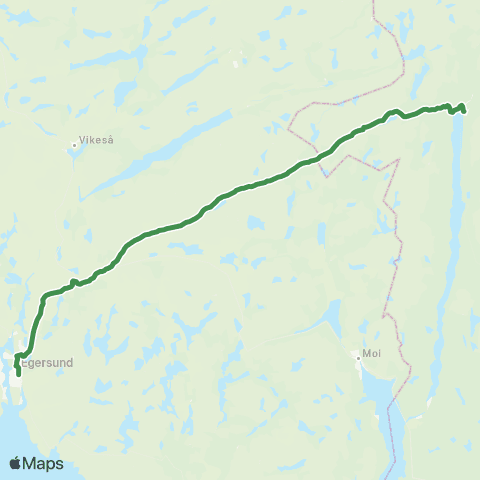 Kolumbus Busslinje i Rogaland map
