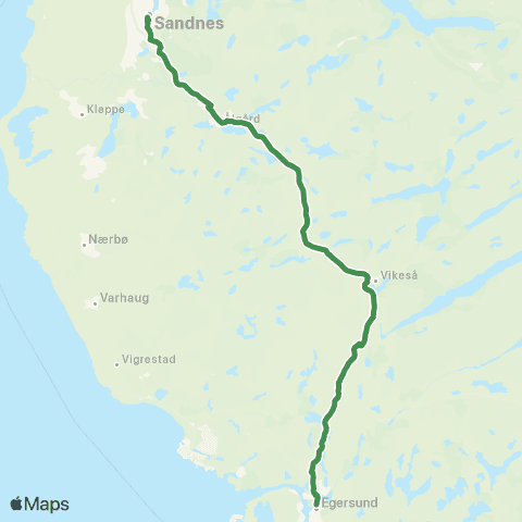 Kolumbus Busslinje i Rogaland map